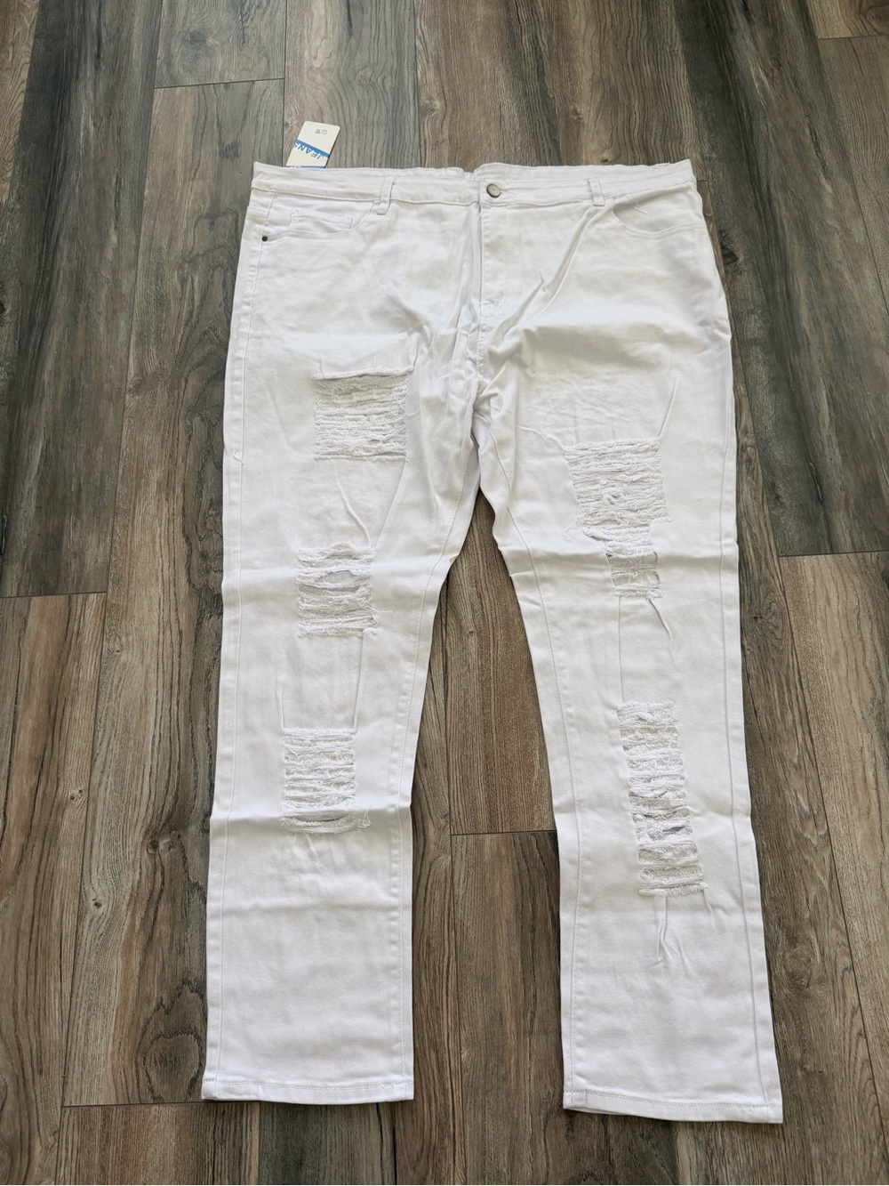 Men’s Jeans Denim White size XXL 48 New with tag stretch - Picture 2 of 5
